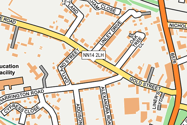 NN14 2LH map - OS OpenMap – Local (Ordnance Survey)
