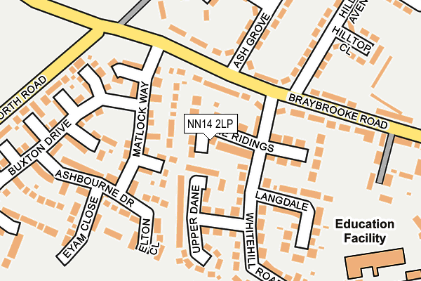 NN14 2LP map - OS OpenMap – Local (Ordnance Survey)