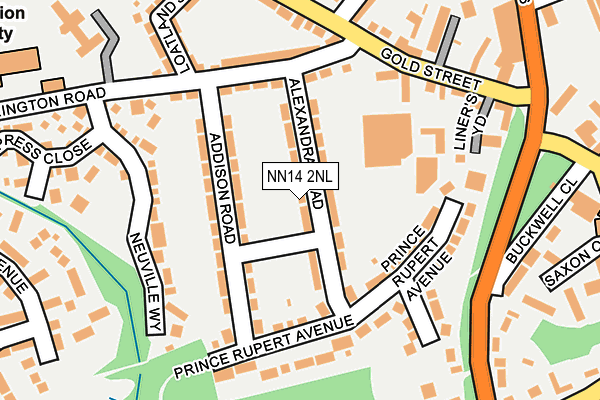 NN14 2NL map - OS OpenMap – Local (Ordnance Survey)