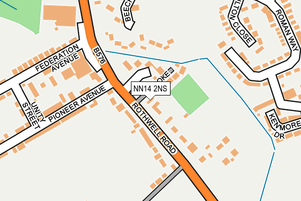 NN14 2NS map - OS OpenMap – Local (Ordnance Survey)