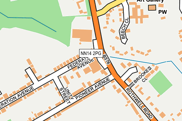NN14 2PG map - OS OpenMap – Local (Ordnance Survey)