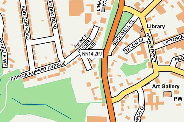 NN14 2PJ map - OS OpenMap – Local (Ordnance Survey)