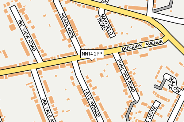 NN14 2PP map - OS OpenMap – Local (Ordnance Survey)