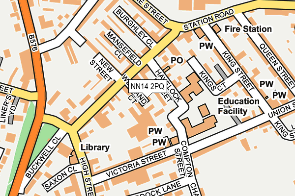 NN14 2PQ map - OS OpenMap – Local (Ordnance Survey)