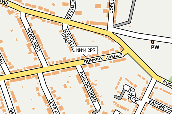 NN14 2PR map - OS OpenMap – Local (Ordnance Survey)
