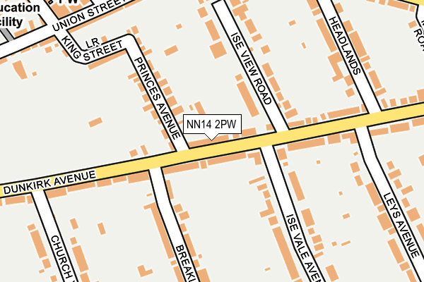 NN14 2PW map - OS OpenMap – Local (Ordnance Survey)