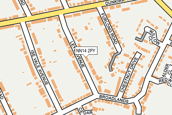 NN14 2PY map - OS OpenMap – Local (Ordnance Survey)