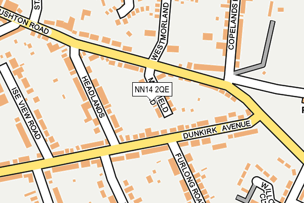 NN14 2QE map - OS OpenMap – Local (Ordnance Survey)