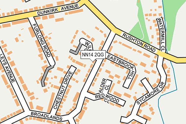 NN14 2QG map - OS OpenMap – Local (Ordnance Survey)