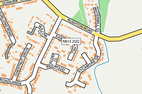NN14 2QQ map - OS OpenMap – Local (Ordnance Survey)
