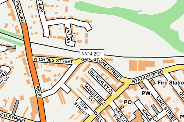 NN14 2QT map - OS OpenMap – Local (Ordnance Survey)