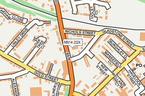 NN14 2QX map - OS OpenMap – Local (Ordnance Survey)