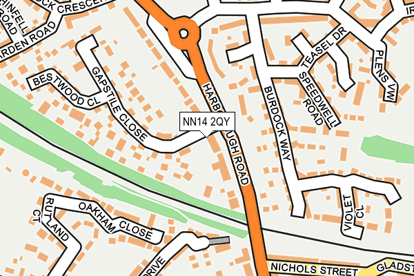 NN14 2QY map - OS OpenMap – Local (Ordnance Survey)