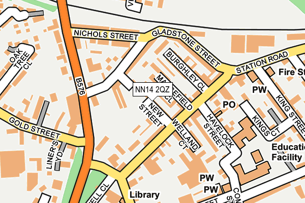 NN14 2QZ map - OS OpenMap – Local (Ordnance Survey)