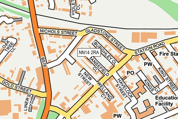 NN14 2RA map - OS OpenMap – Local (Ordnance Survey)