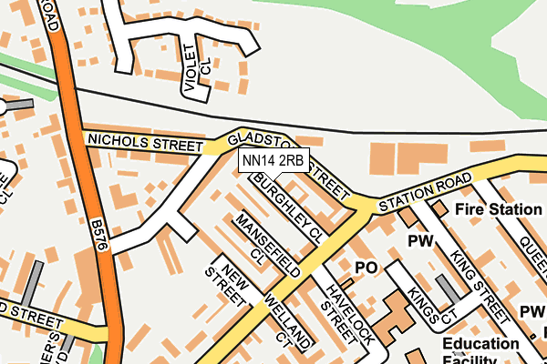 NN14 2RB map - OS OpenMap – Local (Ordnance Survey)