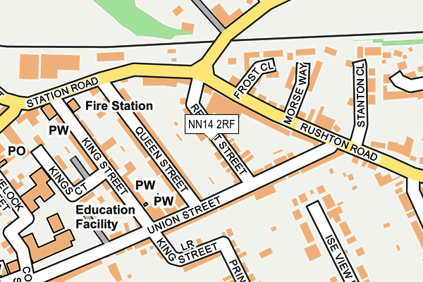 NN14 2RF map - OS OpenMap – Local (Ordnance Survey)