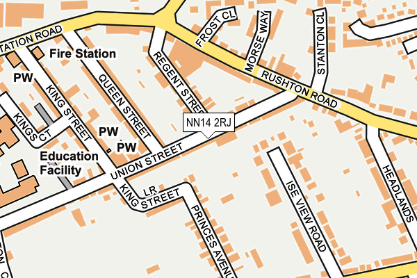 NN14 2RJ map - OS OpenMap – Local (Ordnance Survey)
