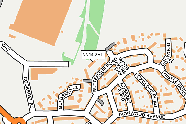 NN14 2RT map - OS OpenMap – Local (Ordnance Survey)