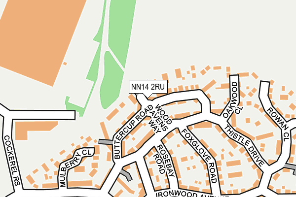 NN14 2RU map - OS OpenMap – Local (Ordnance Survey)