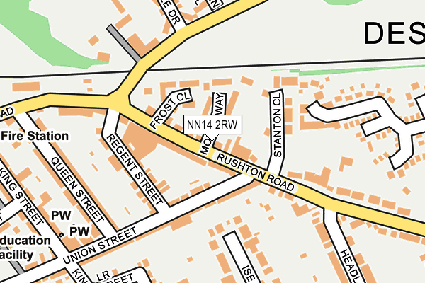 NN14 2RW map - OS OpenMap – Local (Ordnance Survey)