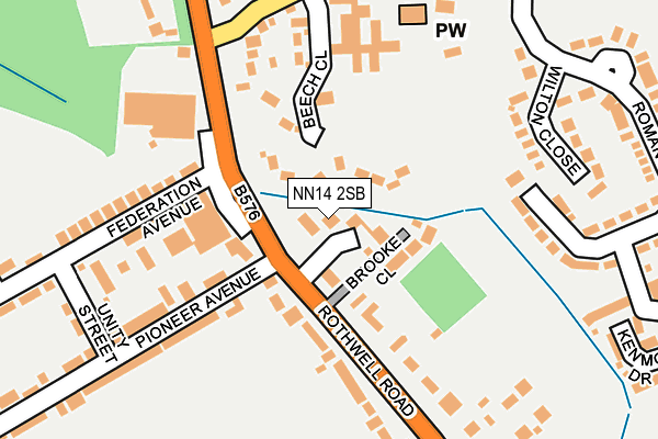 NN14 2SB map - OS OpenMap – Local (Ordnance Survey)