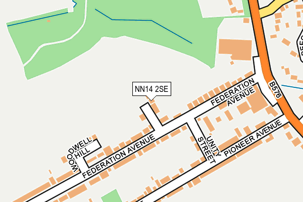 NN14 2SE map - OS OpenMap – Local (Ordnance Survey)