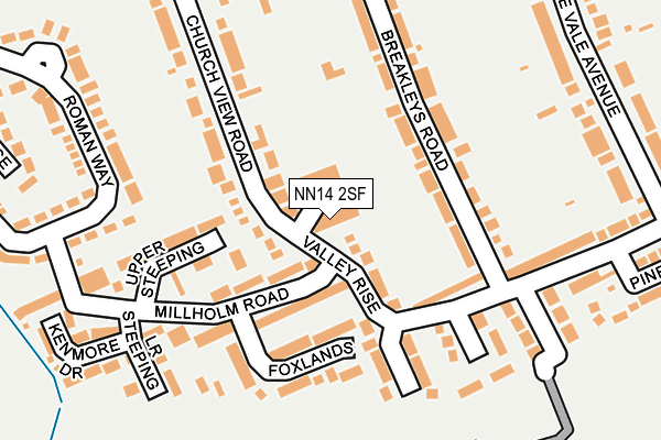 NN14 2SF map - OS OpenMap – Local (Ordnance Survey)