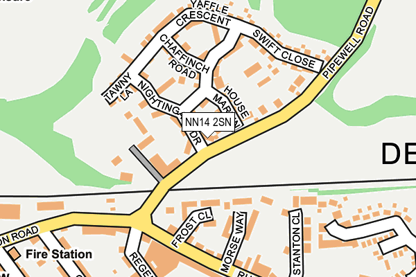 NN14 2SN map - OS OpenMap – Local (Ordnance Survey)