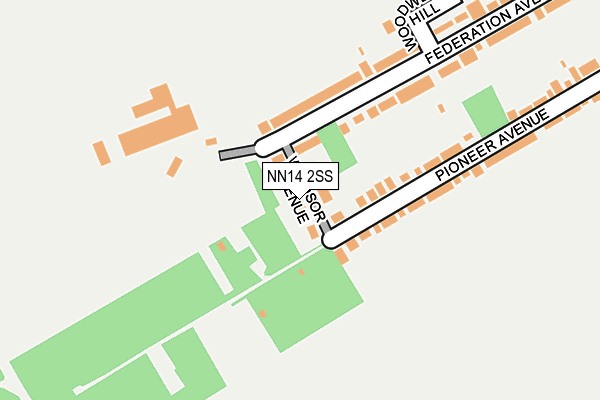 NN14 2SS map - OS OpenMap – Local (Ordnance Survey)