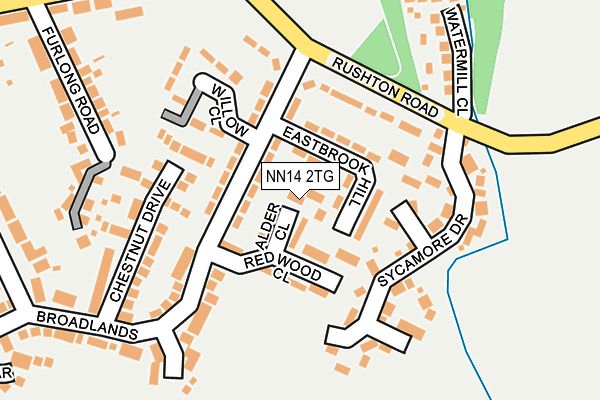 NN14 2TG map - OS OpenMap – Local (Ordnance Survey)