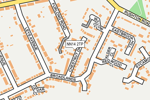 NN14 2TP map - OS OpenMap – Local (Ordnance Survey)