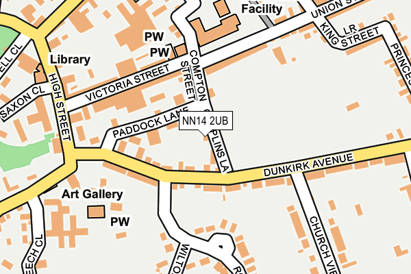 NN14 2UB map - OS OpenMap – Local (Ordnance Survey)
