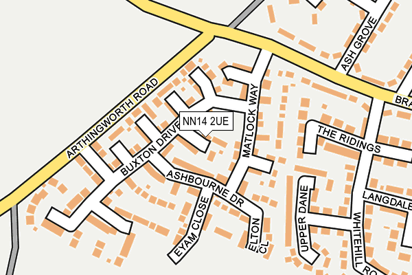 NN14 2UE map - OS OpenMap – Local (Ordnance Survey)