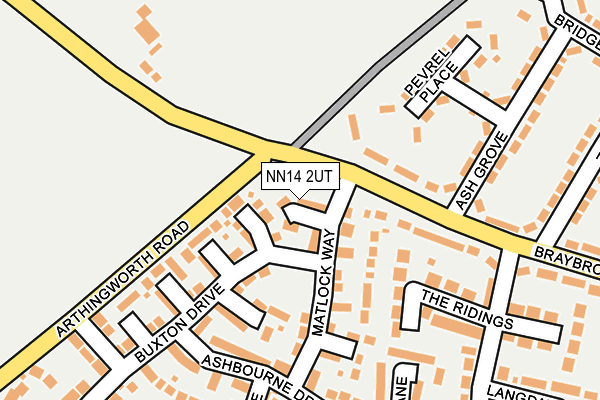 NN14 2UT map - OS OpenMap – Local (Ordnance Survey)