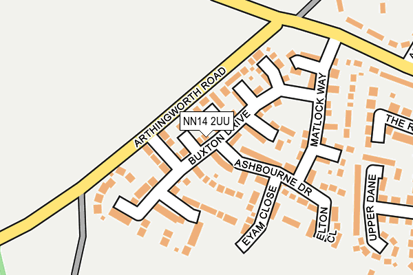 NN14 2UU map - OS OpenMap – Local (Ordnance Survey)