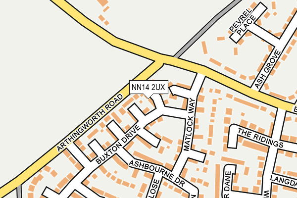 NN14 2UX map - OS OpenMap – Local (Ordnance Survey)