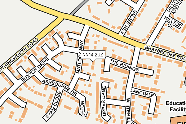 NN14 2UZ map - OS OpenMap – Local (Ordnance Survey)