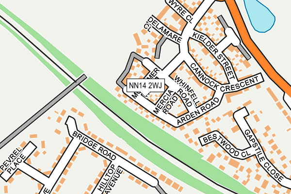 NN14 2WJ map - OS OpenMap – Local (Ordnance Survey)