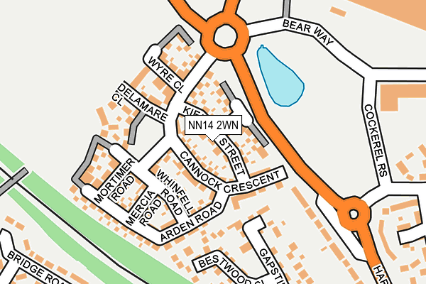 NN14 2WN map - OS OpenMap – Local (Ordnance Survey)