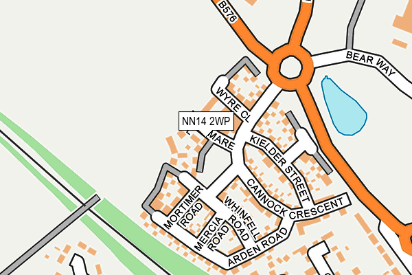 NN14 2WP map - OS OpenMap – Local (Ordnance Survey)