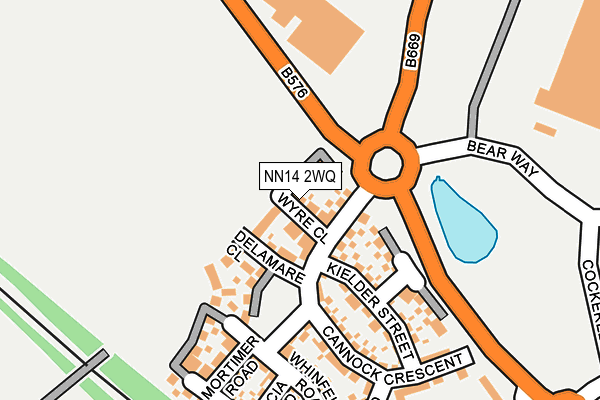 NN14 2WQ map - OS OpenMap – Local (Ordnance Survey)