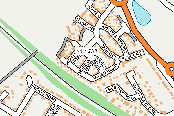 NN14 2WR map - OS OpenMap – Local (Ordnance Survey)
