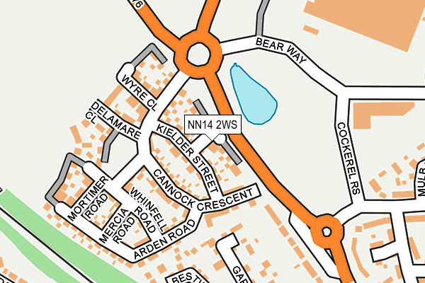 NN14 2WS map - OS OpenMap – Local (Ordnance Survey)