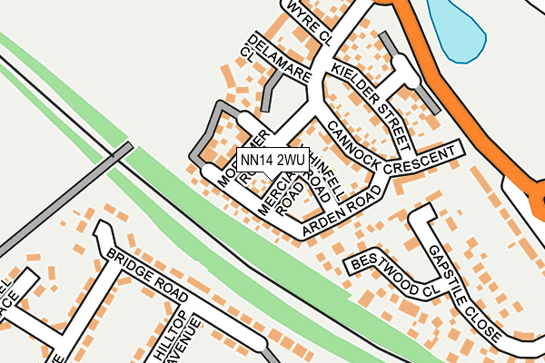 NN14 2WU map - OS OpenMap – Local (Ordnance Survey)