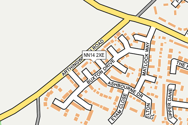 NN14 2XE map - OS OpenMap – Local (Ordnance Survey)