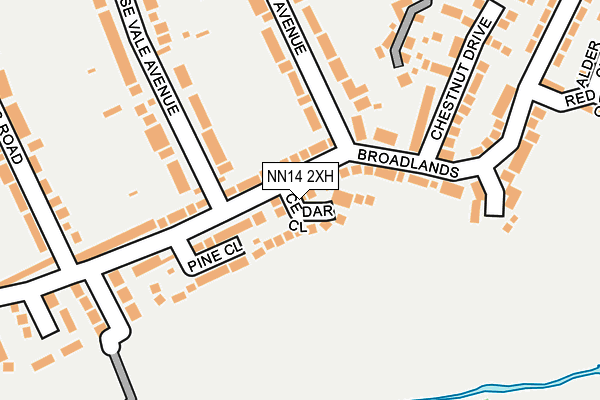 NN14 2XH map - OS OpenMap – Local (Ordnance Survey)