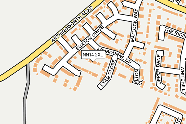 NN14 2XL map - OS OpenMap – Local (Ordnance Survey)