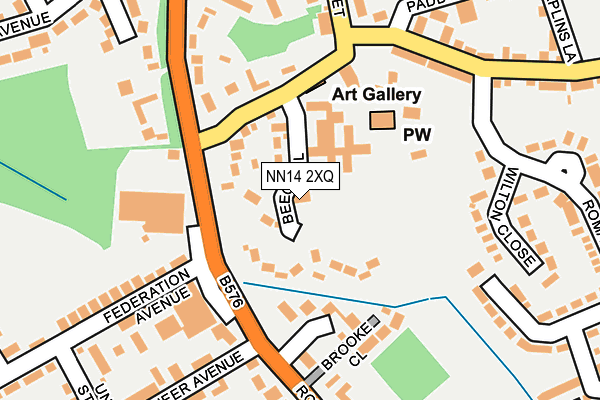 NN14 2XQ map - OS OpenMap – Local (Ordnance Survey)