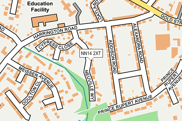 NN14 2XT map - OS OpenMap – Local (Ordnance Survey)
